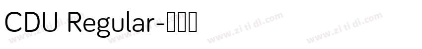 CDU Regular字体转换